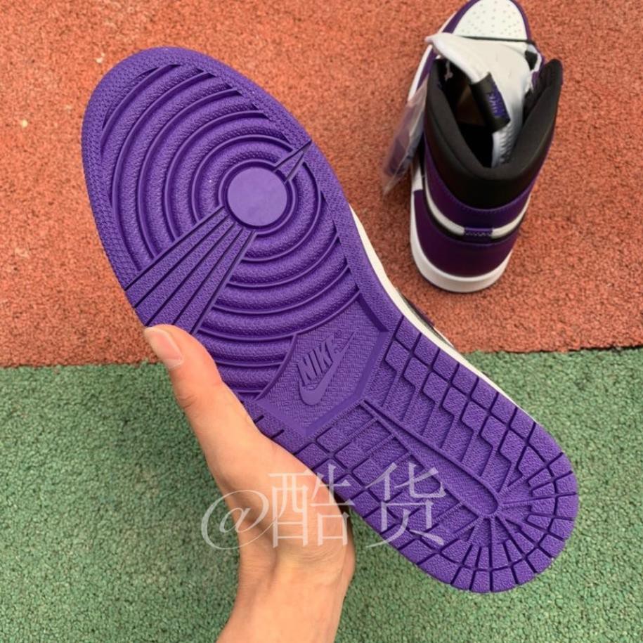 Sale [Đỉnh Cao] Giày Bóng Rổ Air Jordan 1 Court Phối Màu Tím Trắng Thời Trang Cho Nam TỐT . . 🎁 .. new 👟 . . HOT ; ! &