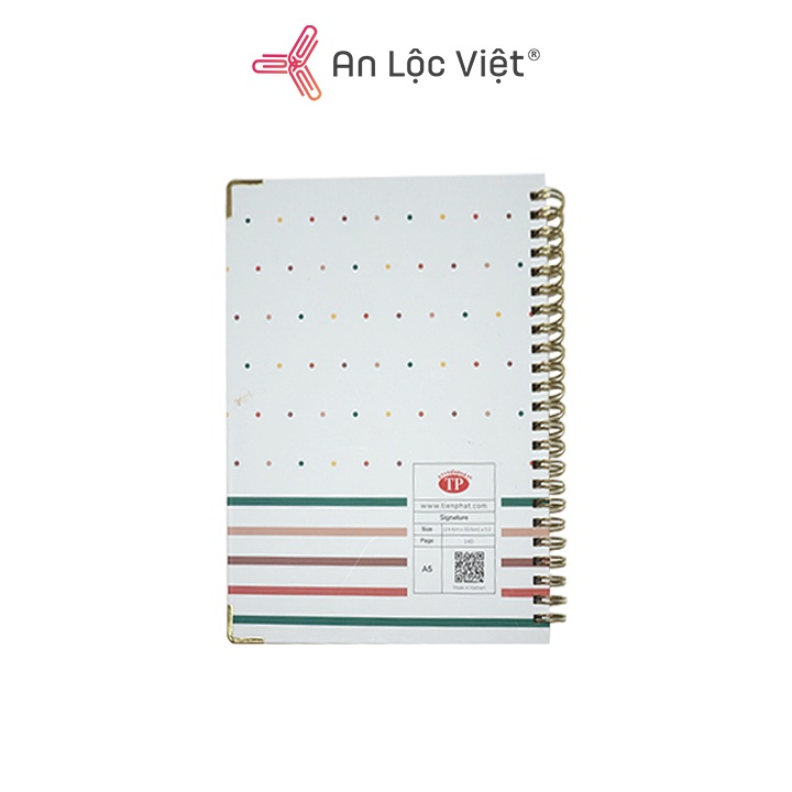 Sổ lò xo Signature A5 phong cách simple 140 trang