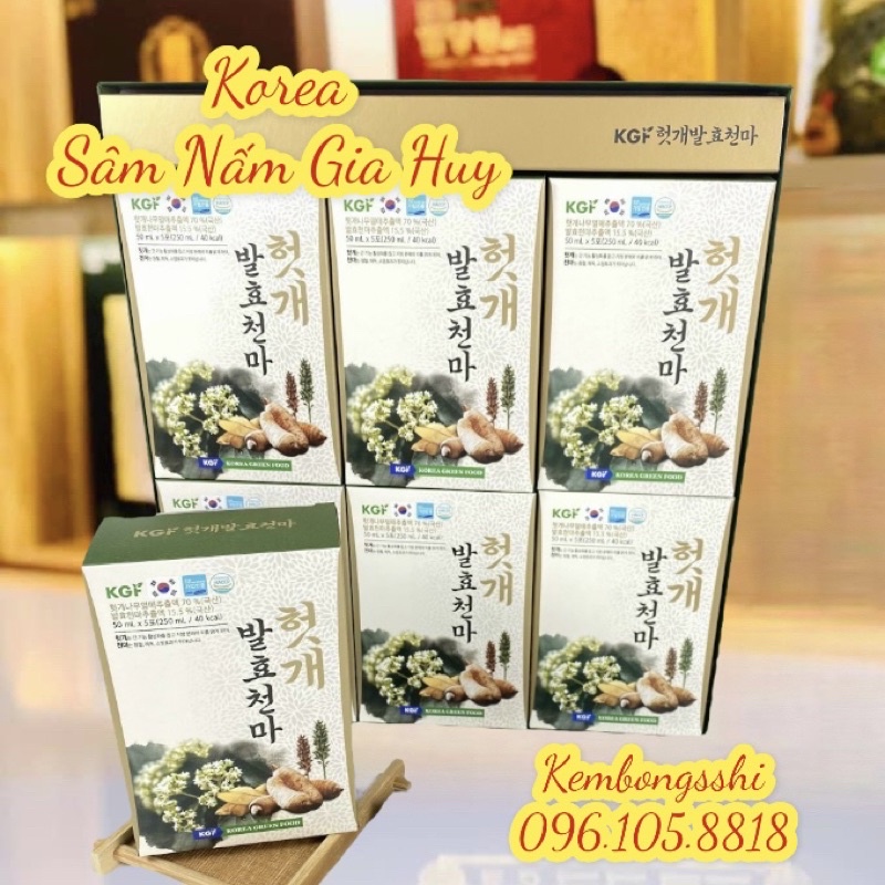[HÀNG MỚI VỀ] Nước Bổ Gan, Mát Gan Thiên Ma Lên Men KGF Hàn Quốc, Hộp Vuông 30 Gói x 50ml