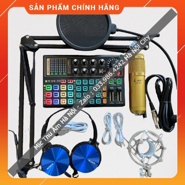 Trọn Bộ Sound Card K300 Mic BM900AMI Phiên Bản Cao Cấp . Dễ Dàng Sử Dụng , Kiểu Dáng Cực Đẹp . Bảo Hành 12 Tháng