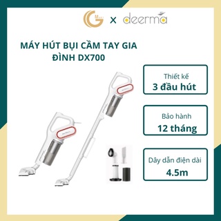 Máy hút bụi cầm tay Xiaomi Deerma DX700 2 trong 1 lực hút mạnh bảo hành 6 tháng