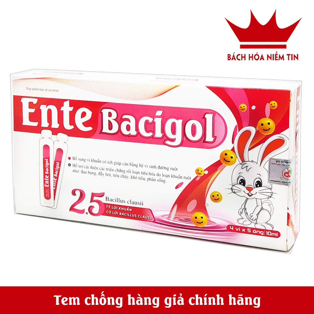 Men Tiêu Hóa Cho Bé bổ sung 2.5 tỷ lợi khuẩn, giảm rối loạn tiêu hóa Enterbacillus - Hộp 20 ống