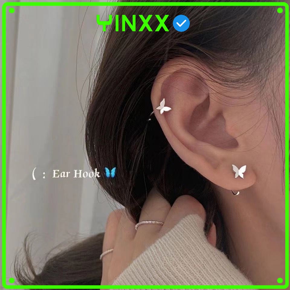 Set 2 bông tai nữ hình bướm cá tính chất liệu titan Yinxx PK22
