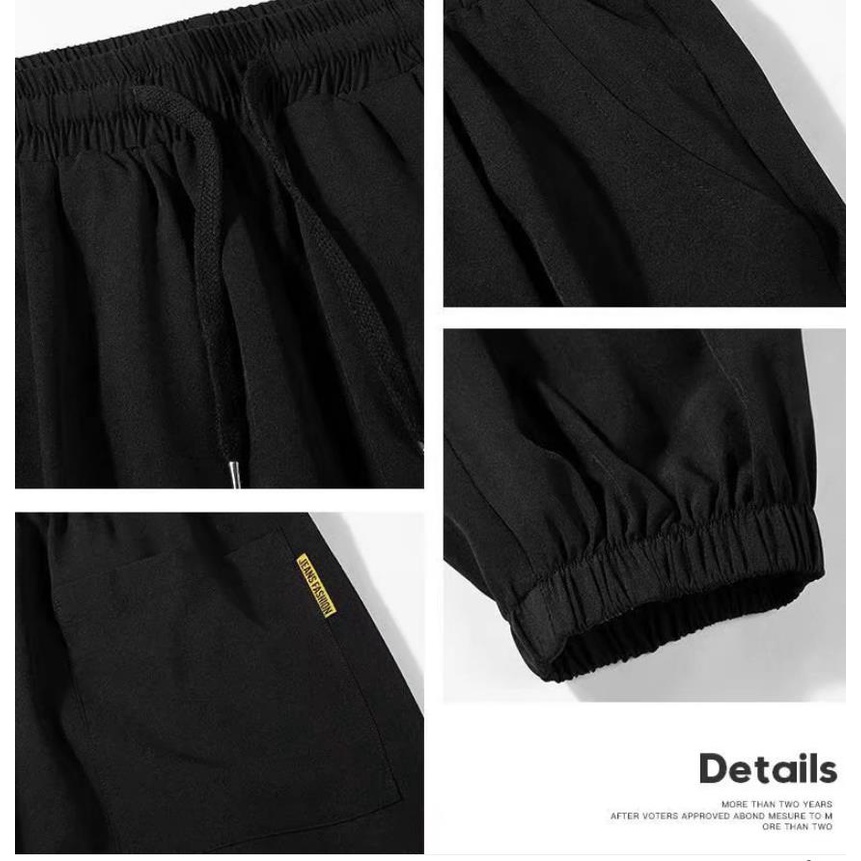 Quần Thể Thao Dài Chất Liệu Lụa Lạnh Mỏng Có size M-5XL Thời Trang Mùa Hè Cho Nam