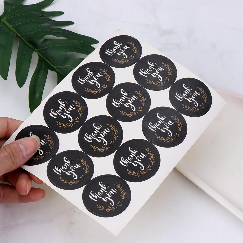 Set 60 / 120 Sticker In Chữ Thank You Dán Trang Trí Túi Bánh