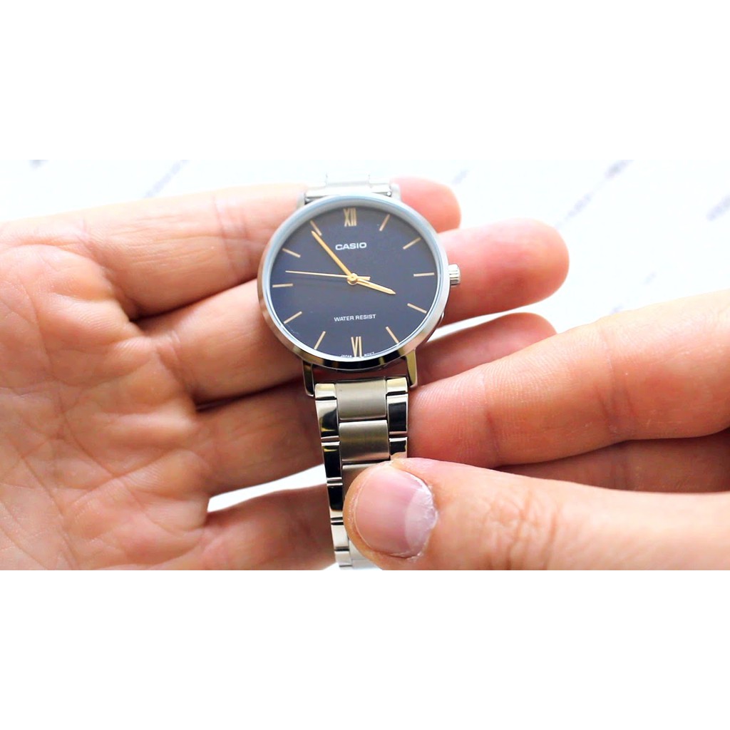 Đồng Hồ Nữ Casio LTP-VT01D-2BUDF Dây Kim Loại - Nền Mặt Màu Xanh