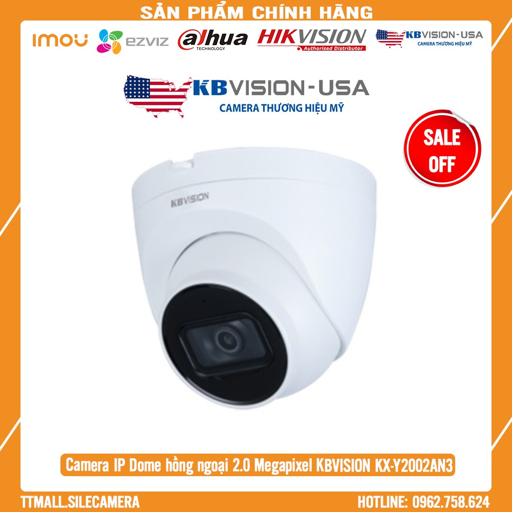 Camera IP Kbvision KX-Y2002AN3 - 2MP