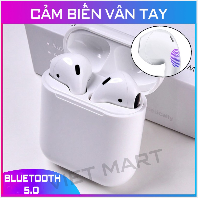 [FreeShip – Thanh lí 1 ngày] Tai Nghe Bluetooth TWS i12 5.0 Cảm Ứng Cực Nhạy Tăng Chỉnh Âm Lượng 1 Đổi 1 Trong 30 Ngày