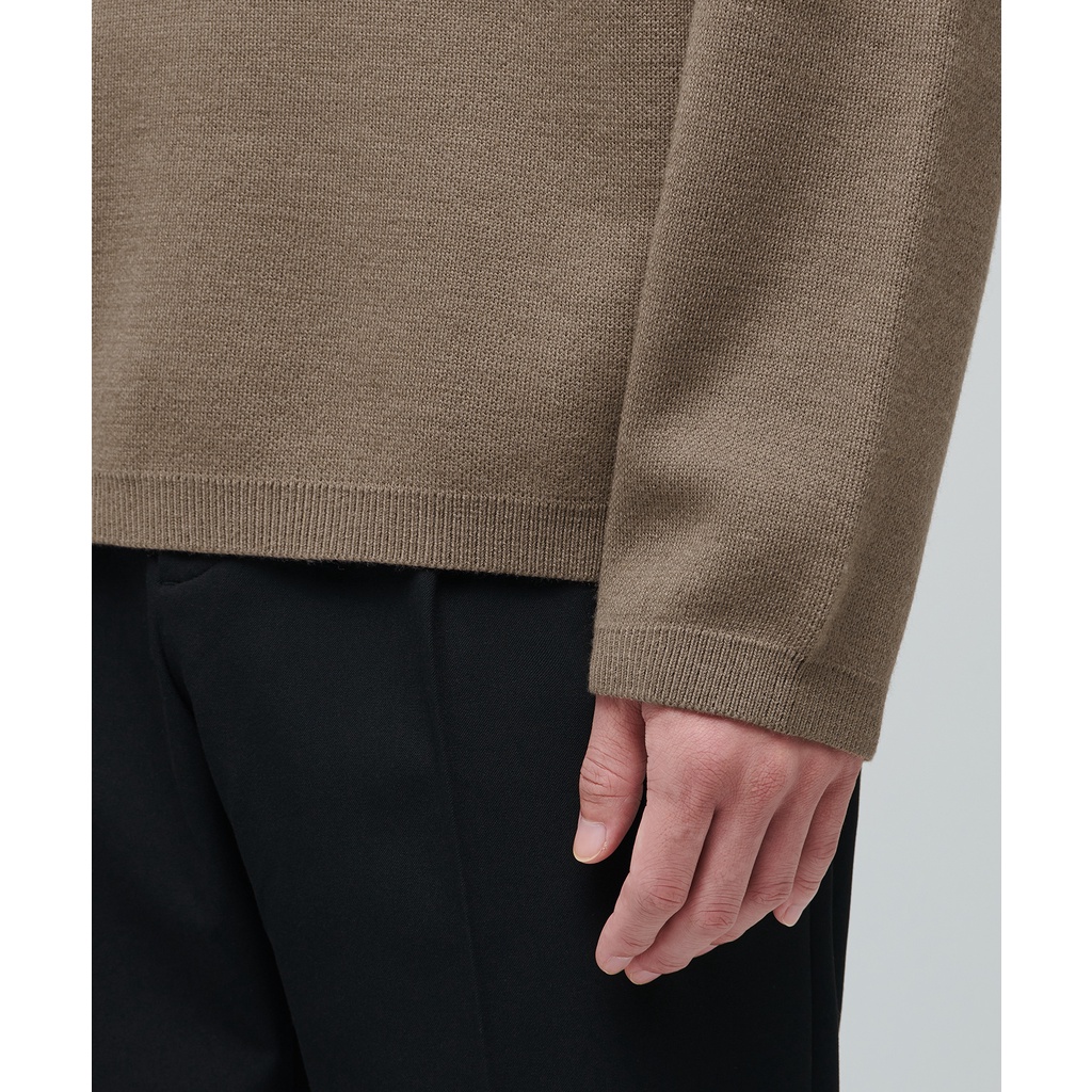 Áo len Cổ Lửng 3 phân Musinsa nam dệt Jacquard, chất len lông cừu dày dặn, form rộng - MMJWP604