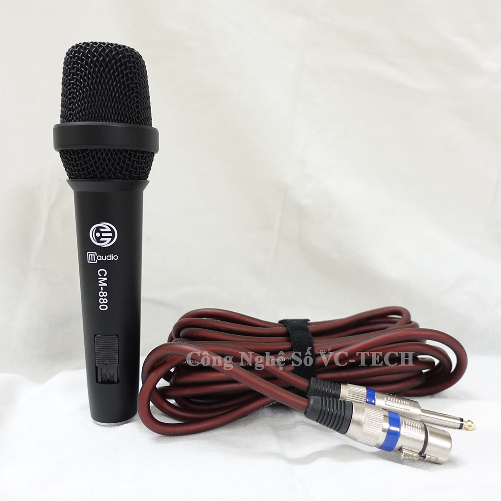 Micro Dây Cao Cấp CMaudio CM-880 - Micro Hát Karaoke Chất Lượng, Thu Mic nhẹ, Âm sáng - Bảo hành 12 tháng