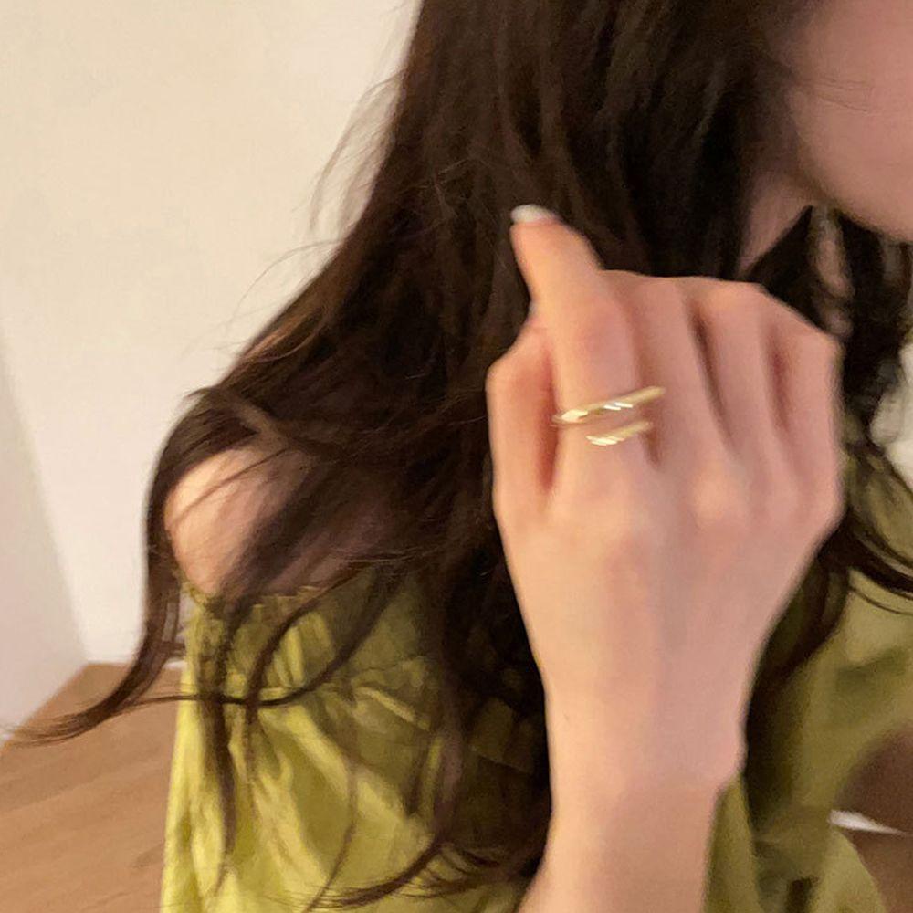 Nhẫn Hở Bằng Kim Loại Tùy Chỉnh Thiết Kế Tinh Tế Thời Trang Cho Nam Và Nữ