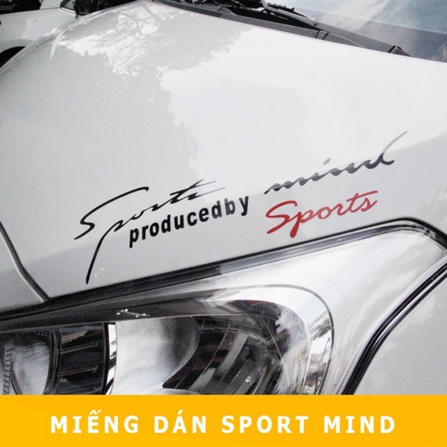 Tem dán decal Sport mind prodeced by Sports - tem dán nắp capo MinhThu Auto Nội thất và các sản phẩm chăm sóc xe