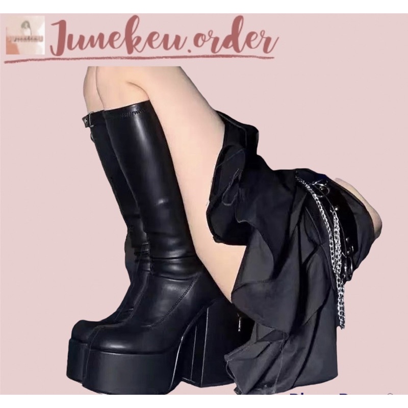 Boot cao gót siêu cao đế 11cm phong cách ngầu chất - mã CG11