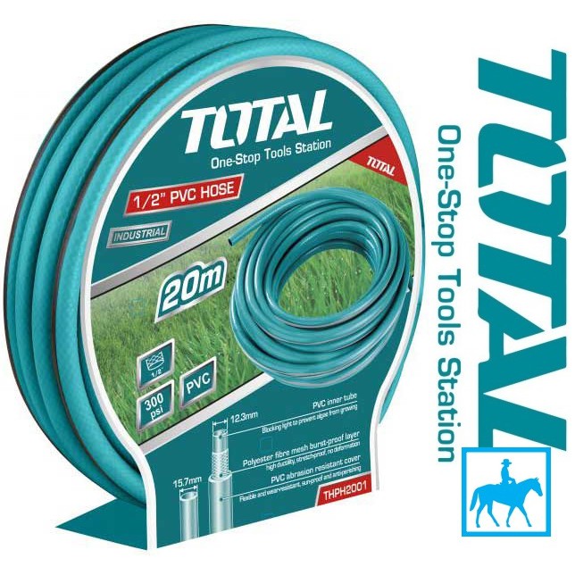 Ống Nước Vòi Xịt Tưới Cây 14mm 20 Mét 300psi PVC TOTAL THPH2001 Màu Xanh