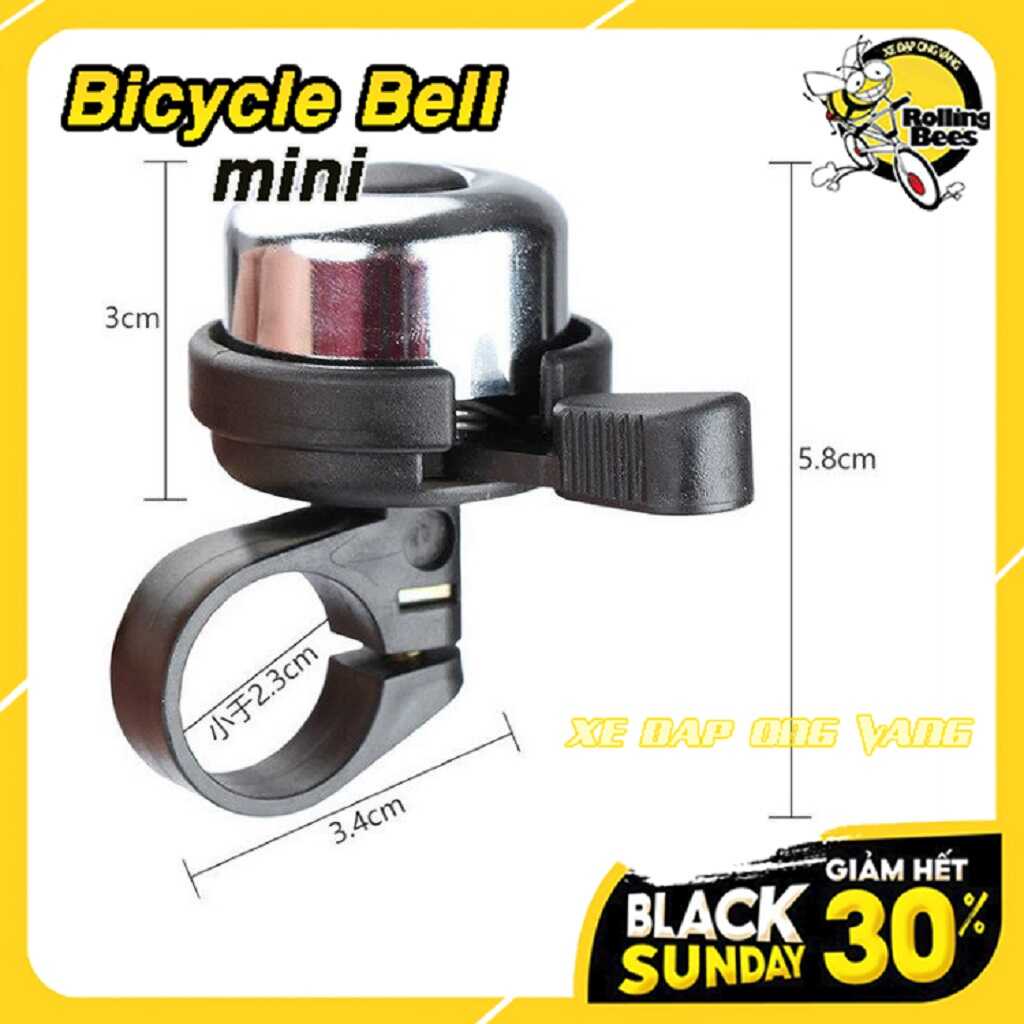 Chuông Xe Đạp Bicycle Bell Mini nhỏ gọn,  nhỏ xíu nhưng cho Âm thanh Giật Mình