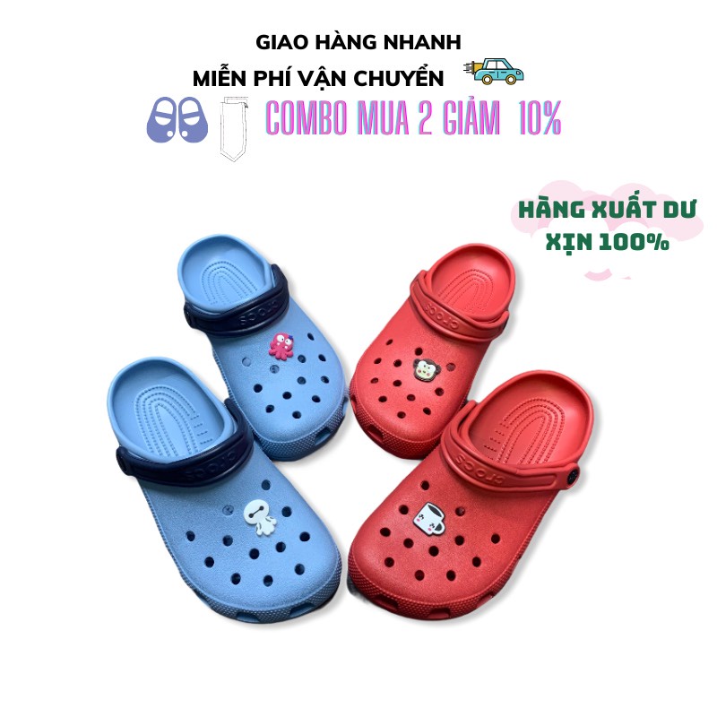 Dép Sục Nam Nữ Siêu Nhẹ, Thoáng Mát, Chống Trơn Trượt Tặng Kèm Sticker Cao Cấp Hà Anh Vnxk | BigBuy360 - bigbuy360.vn