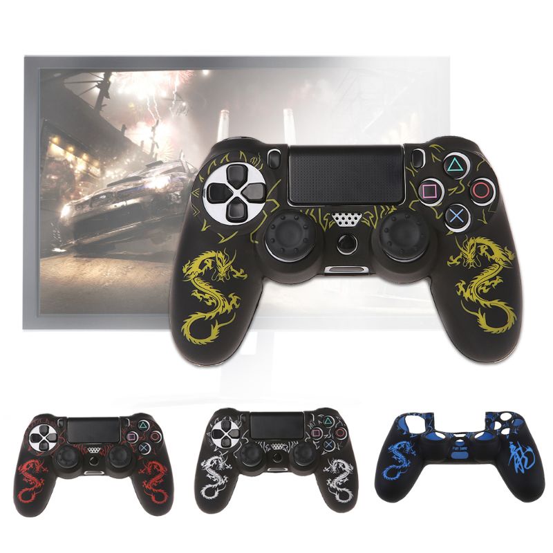 Vỏ Silicone Bọc Bảo Vệ Tay Cầm Điều Khiển Chơi Game Kèm 2 Nút Bọc Bảo