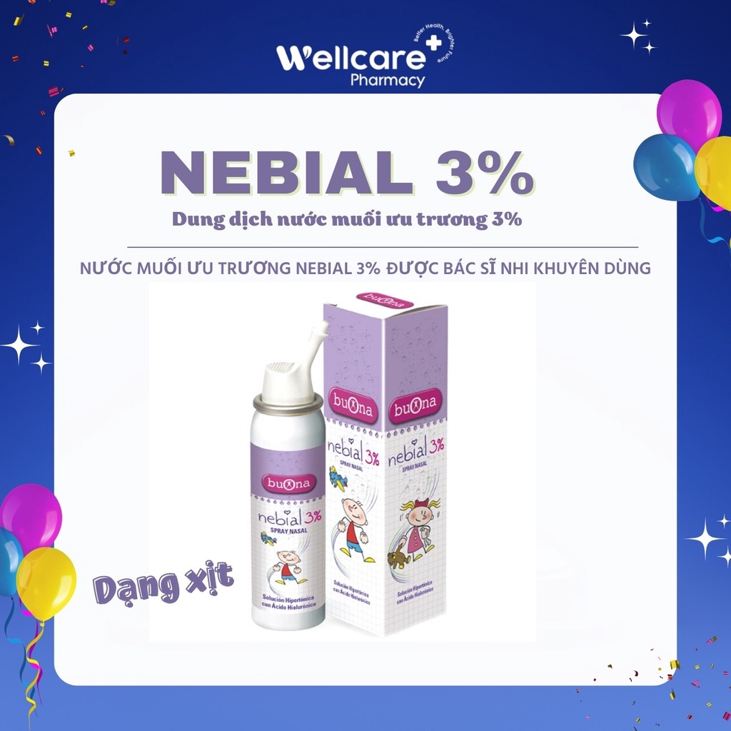 Bình xịt nebial nebianax 3% spray- nước muối ưu trương - ảnh sản phẩm 1