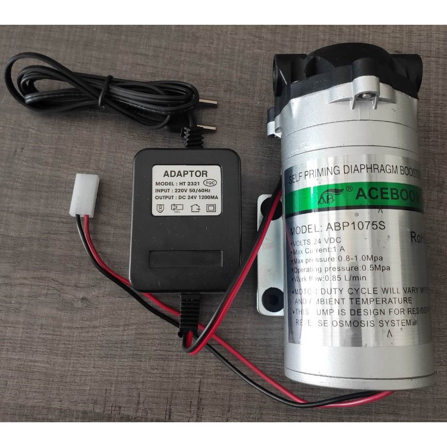 Bơm ro 1075S và nguồn 24V, máy bơm tăng áp ro