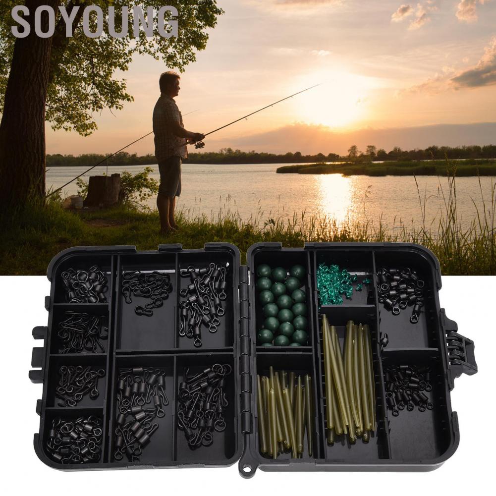 Soyoung 301pcs Carp Fishing Tackle Kit Anti Sleeve AccsX