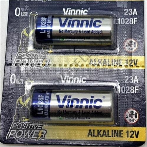 Pin 12V 23A VINNIC A23 - 23A - L1028F Dùng Cho Remote ô tô, cửa cuốn, chuông cửa...
