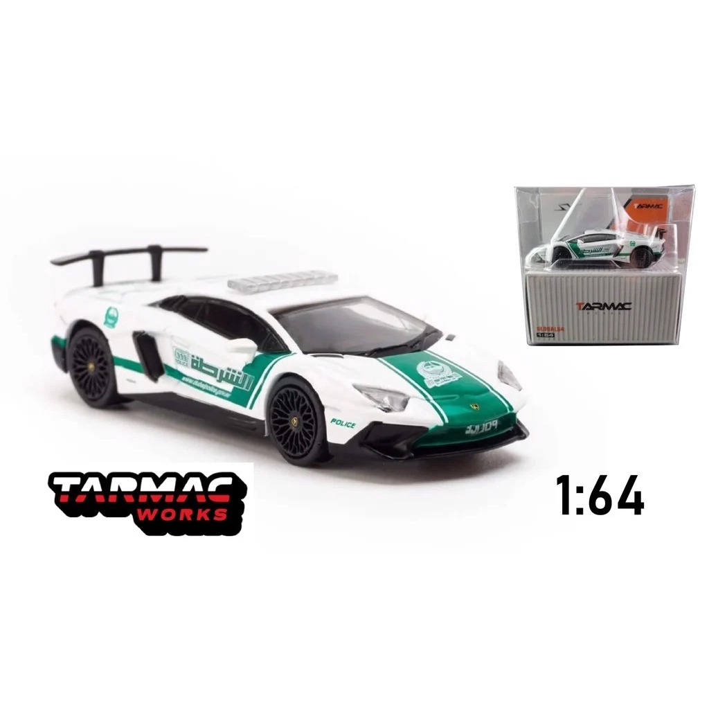 Mô hình xe Lamborghini Aventador Lp750-4 Police Dubai 1:64 Tarmac Works