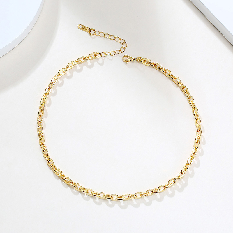 Vnox Vòng cổ mạ vàng 18K gắn chữ Nox thời trang cho nữ
