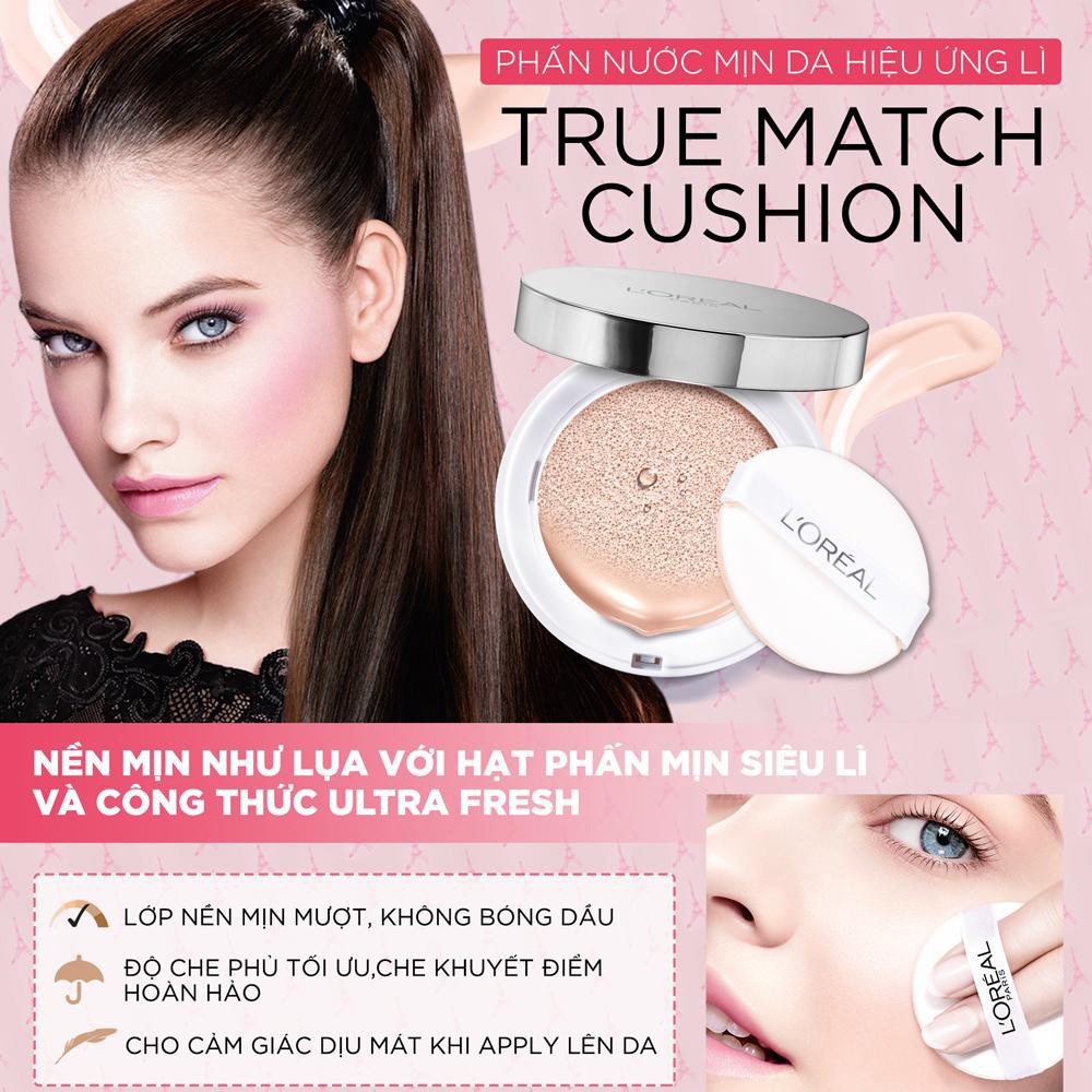 Phấn Nước siêu mịn LOREAL True Match Silky Cushion