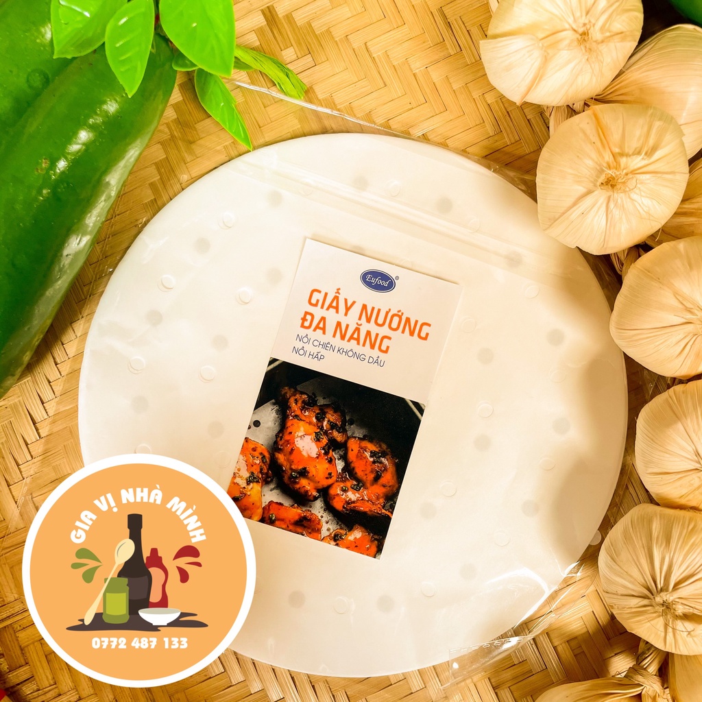 GIẤY NƯỚNG ĐA NĂNG  EUFOOD  CHO NỒI CHIÊN KHÔNG DẦU50 TẤM /SIZE 20CM,25CM