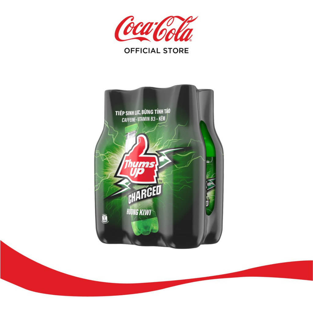 Thùng/Lốc 24 Chai Nước Giải Khát Thums Up Charged Hương Kiwi 330ml x 24