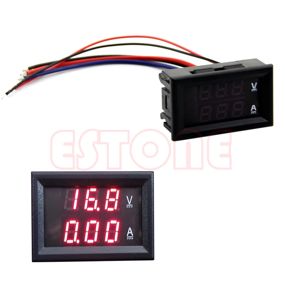 Vôn Kế Kỹ Thuật Số 10A 100V Có Đèn LED Chất Lượng Cao