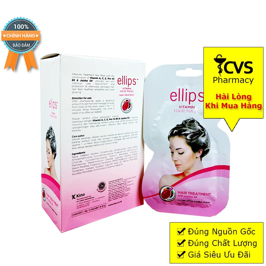 GÓI Ủ Tóc Ellips 20g - Dưỡng Chất Nuôi Dưỡng Mái Tóc Khỏe Mạnh