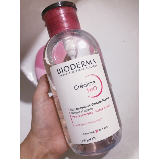 Nước Tẩy Trang Bioderma H2O 500ml Hồng Nắp Nhún