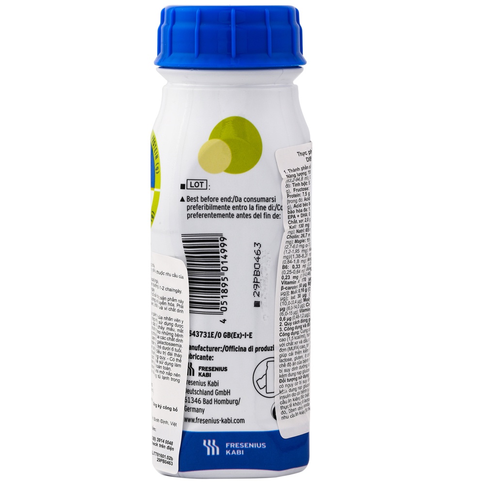 Sữa Diben Drink Vanilla Cho bệnh nhân tiểu đường