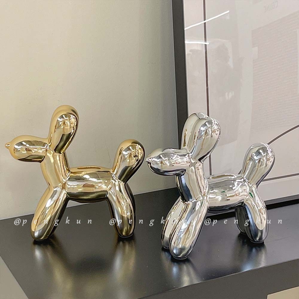 Ống Heo Tiết Kiệm Bằng Gốm Mạ Vàng Sang Trọng Phong Cách Bắc Âu
