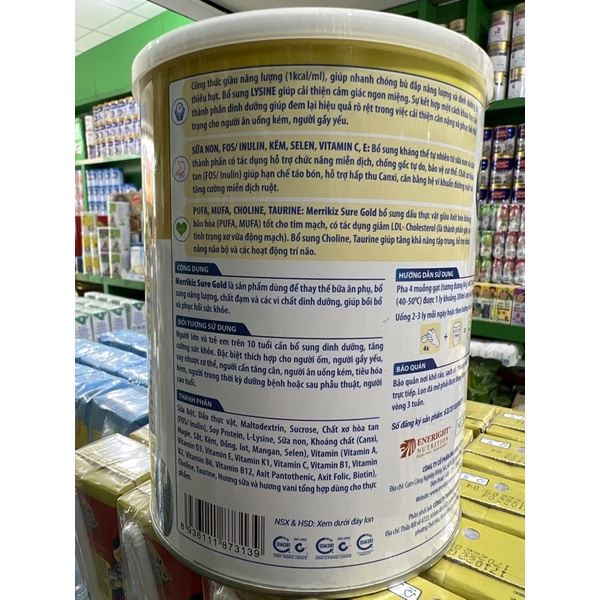 SỮA Bột MERRIIKIZ GOLD SURE 900G