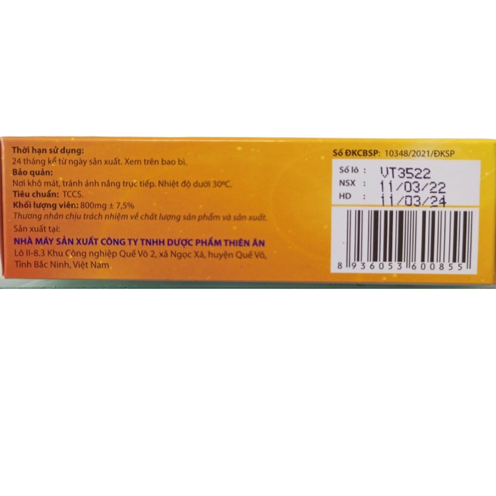 Vitamin C 500 và kẽm gluconate 2 in 1, Vit.c - Tatra vitamin, hộp 50 viên