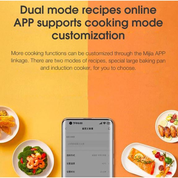 Bếp Từ Đôi Đa Năng Xiaomi Mijia MDCLD01ACM - Kèm Chảo Nướng Tiện Lợi - Kết Nối APP Thông Minh - Hàng Chính Hãng