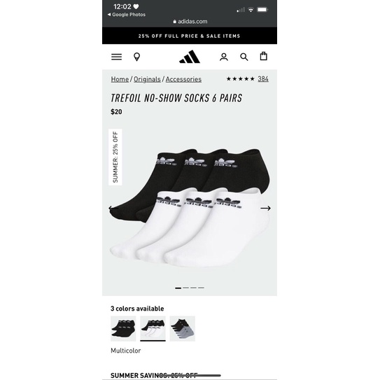 Tất vớ adidas cổ ngắn chính hãng dày dặn thấm hút tốt