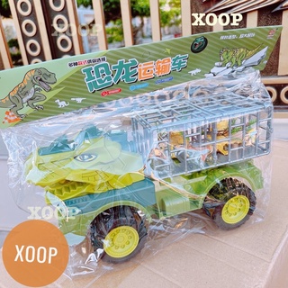Đồ chơi Xe khủng long lồng xám chở khủng long