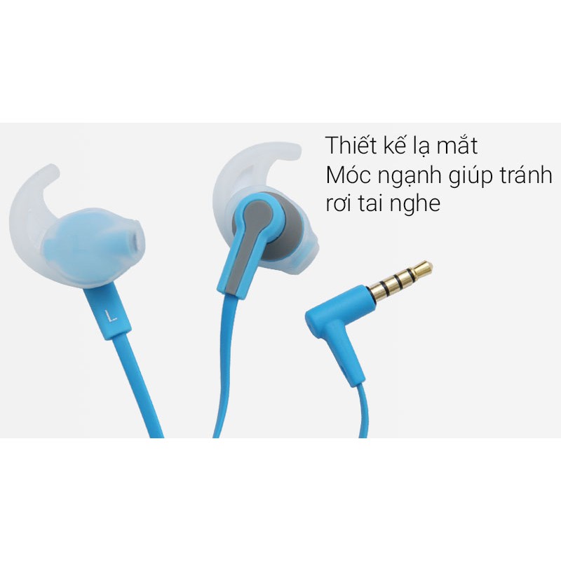 Tai Nghe Nhét Tai Thể Thao Có Mic Kanen S40 Chính Hãng Màu Xanh Dương