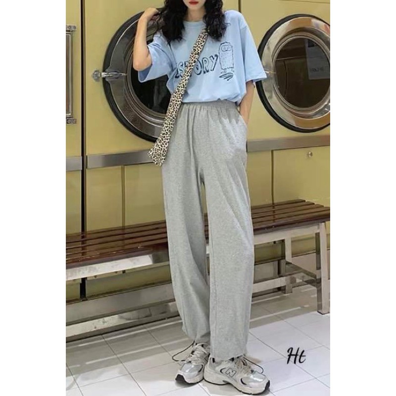 Sét áo kem xanh+quần bom xám dút dây HT12 0321