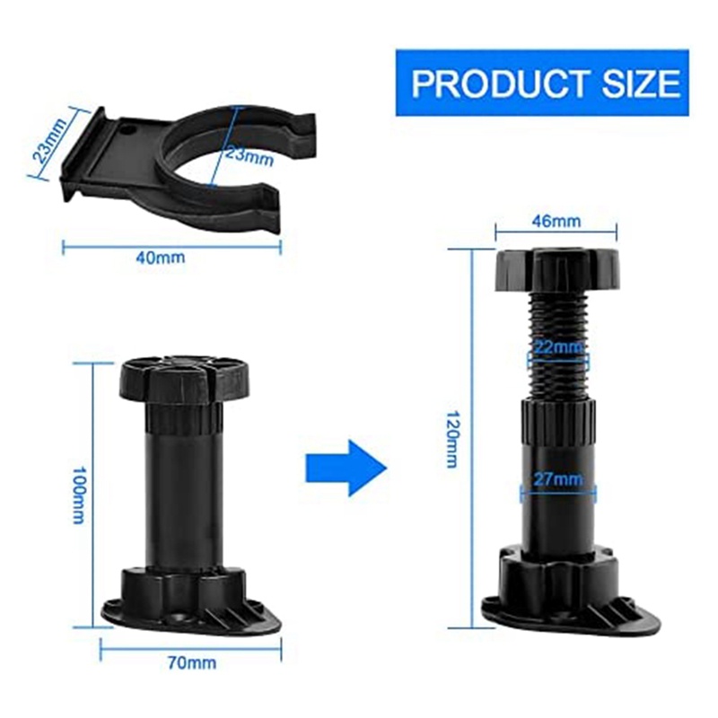 Set 20 Chân Chống Tủ Có Thể Điều Chỉnh Kích Thước Tiện Dụng Cho Nhà Bếp / Phòng Tắm