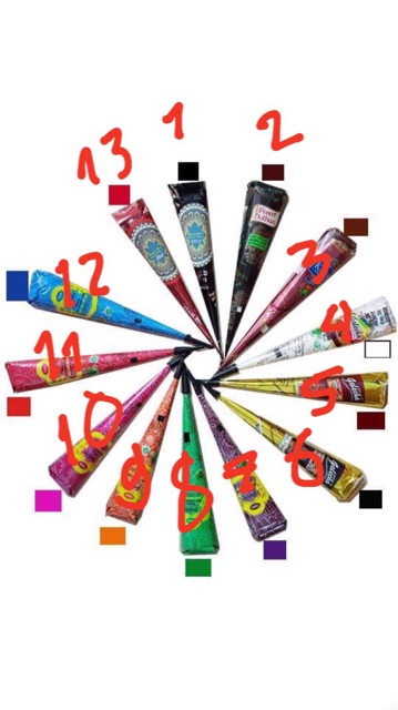 Mực Vẽ Henna Tattoo Ấn Độ