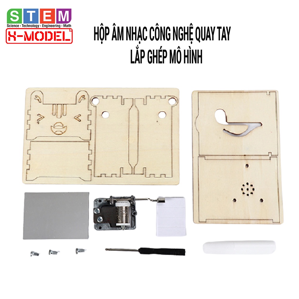 Đồ chơi sáng tạo STEM hộp nhạc gỗ XMODEL ST101, Đồ chơi trẻ em DIY [Do it Yourself] |Giáo dục STEM, STEAM]