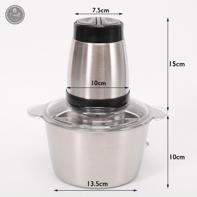 Máy Xay Thịt Đa Năng Cối inox  Dao 4 Lưỡi FOOD PROCESSOR - thiết bị xay thực phẩm (bảo hành 6 tháng)