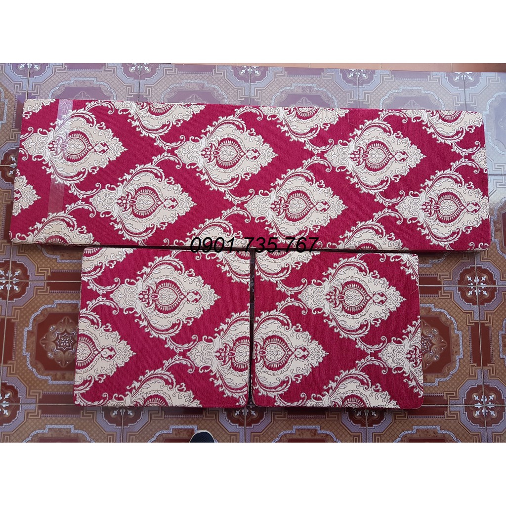 Đệm bông ép ghế gỗ phòng khách may theo yêu cầu