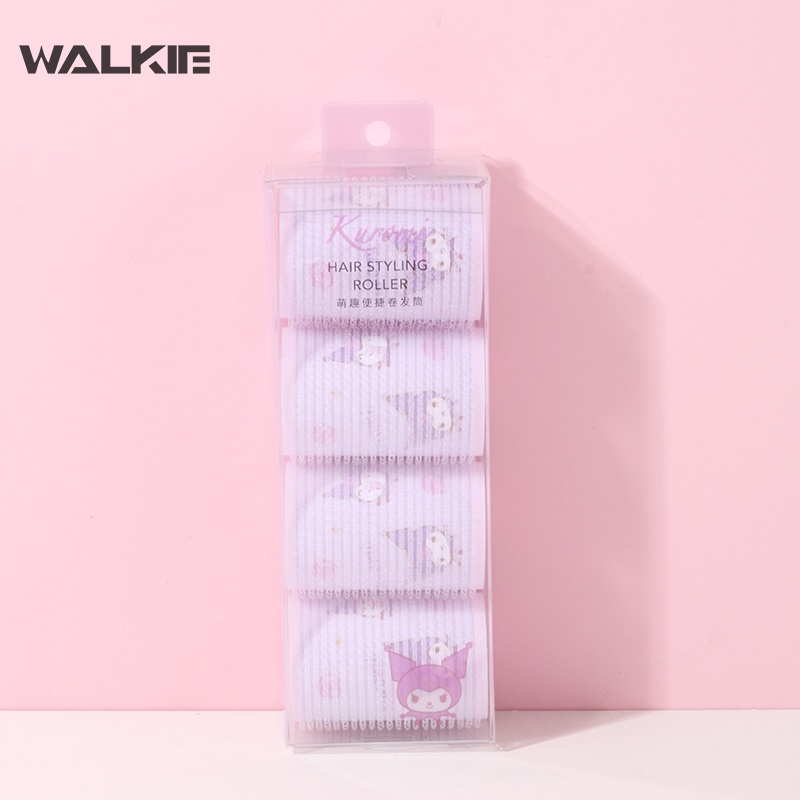 Bộ 4 Kẹp Uốn Tóc Kuromi mymelody Cinnamoroll Dễ Thương Tiện Dụng