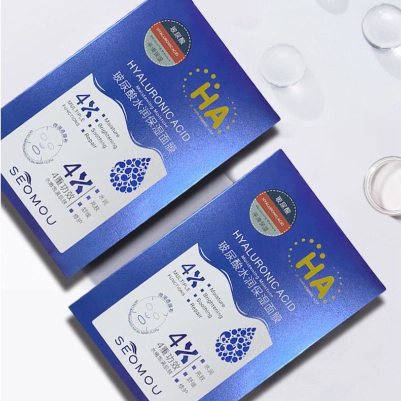 Mặt Nạ Thạch Thủy Tinh Trong Suốt, Mặt Nạ Giấy Dưỡng Da Mụn Cấp Ẩm Thải Độc HA Images