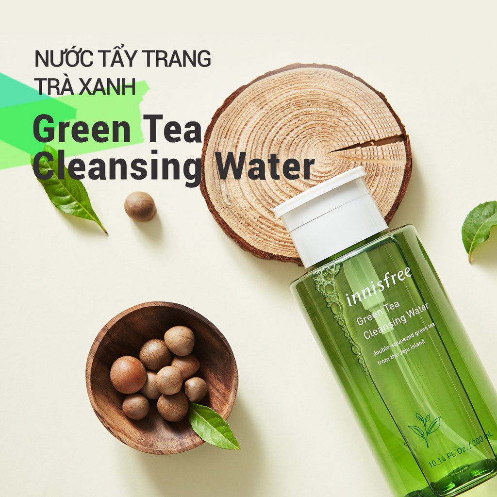 [Mã FMCGMALL -8% đơn 250K] Nước tẩy trang trà xanh innisfree Green Tea Cleansing Water 300ml